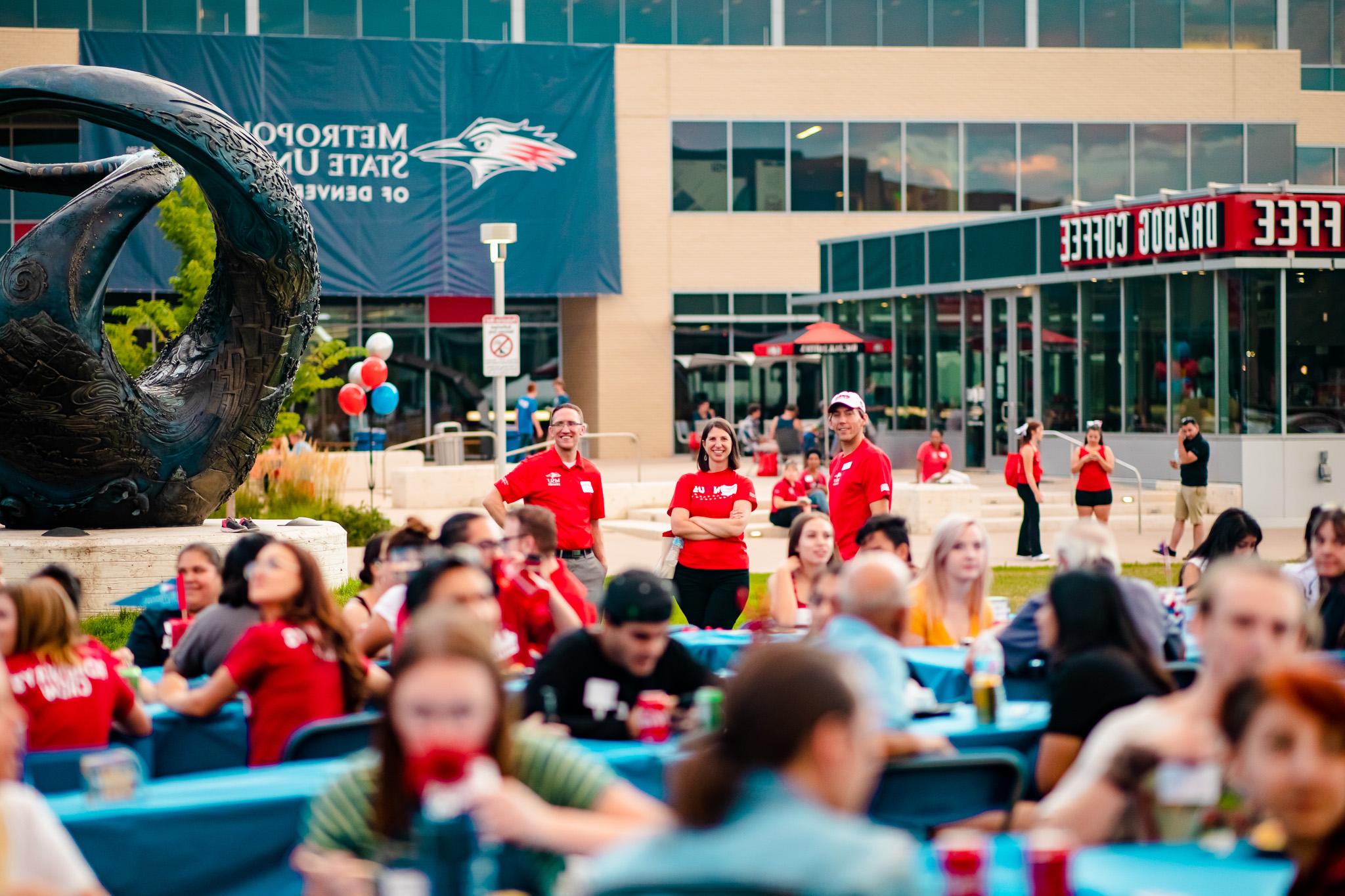 Eating area for students at convocation